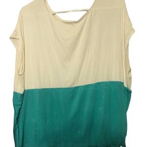 Point Large Blue and White Top